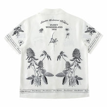 画像をギャラリービューアに読み込む, Garden botanical printing silk shirts
