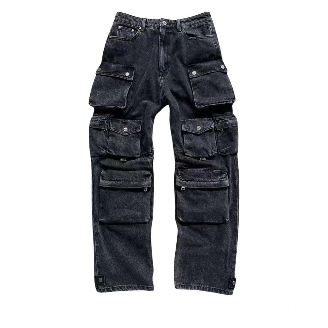 Multi pocket denim jeans